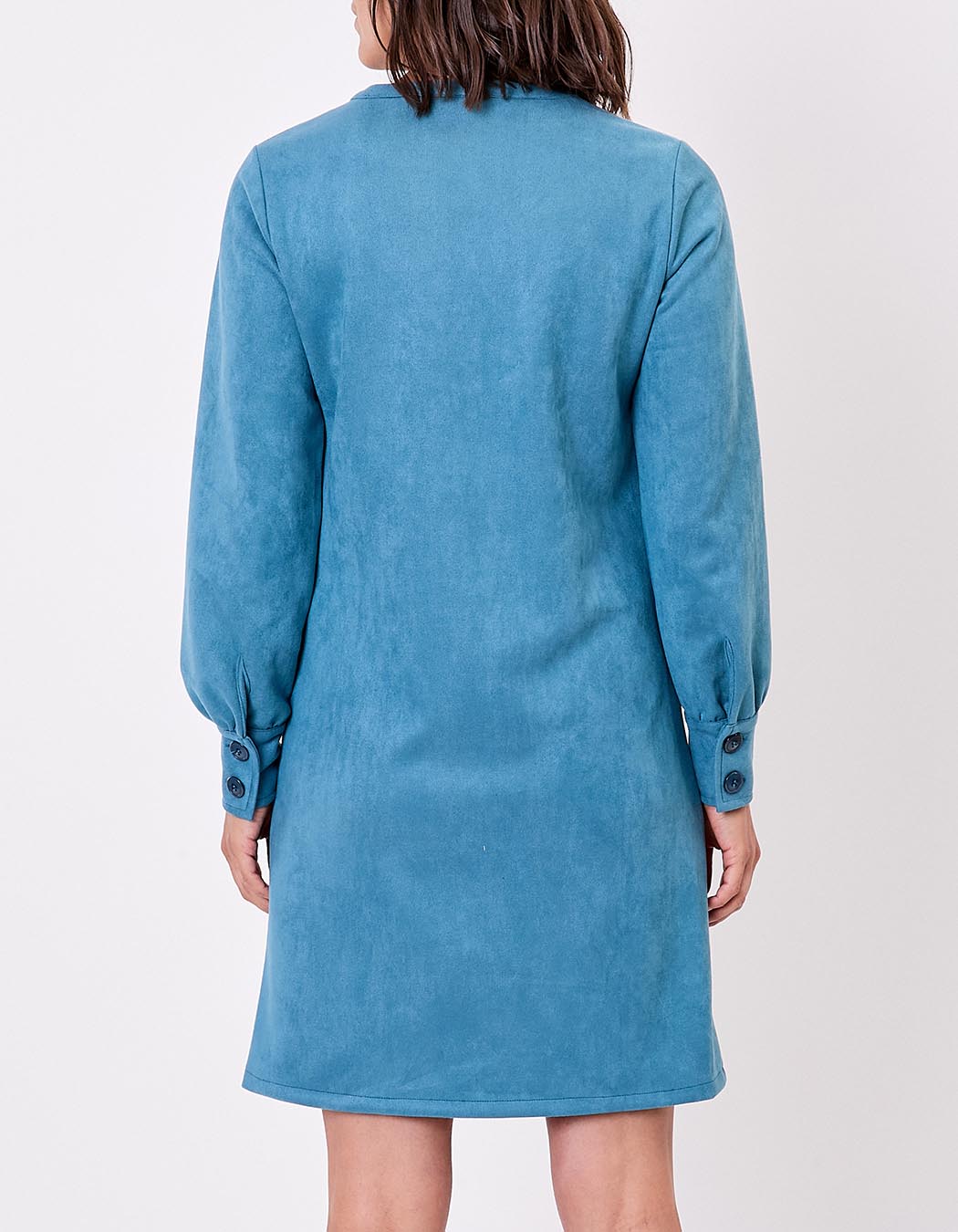Straight suede-effect dress femme La Fiancée