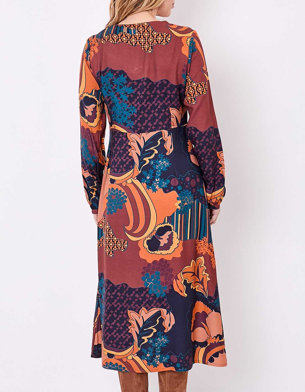 Flowy V-neck midi dress femme La Fiancée
