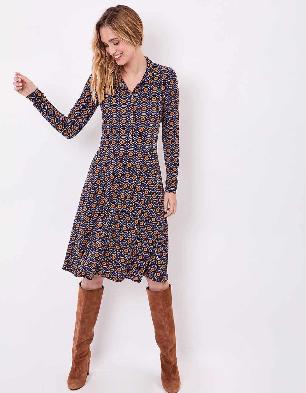 Jersey knit shirt dress femme La Fiancée