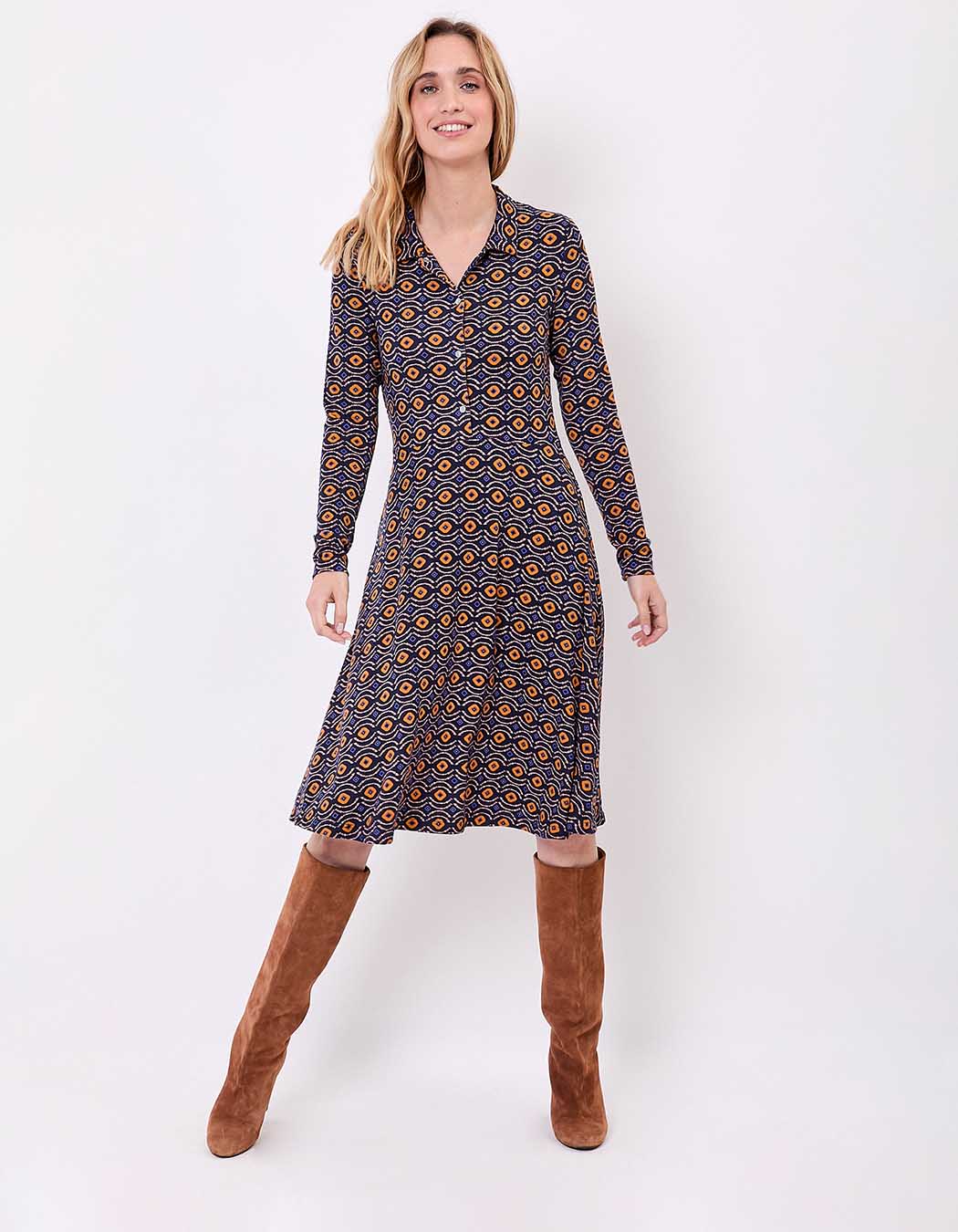 Jersey knit shirt dress femme La Fiancée