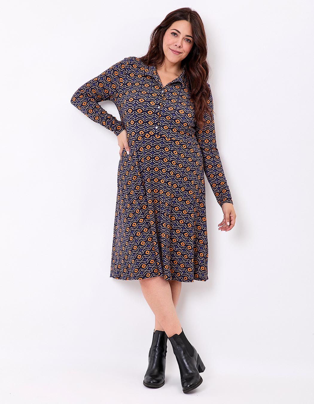 Jersey knit shirt dress femme La Fiancée