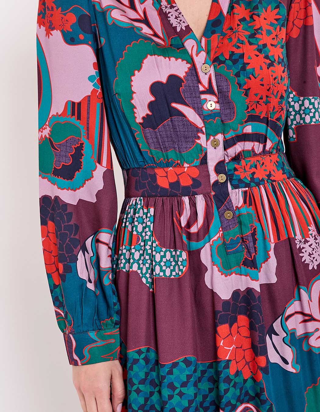 Flowy flared midi dress femme La Fianc&eacute;e