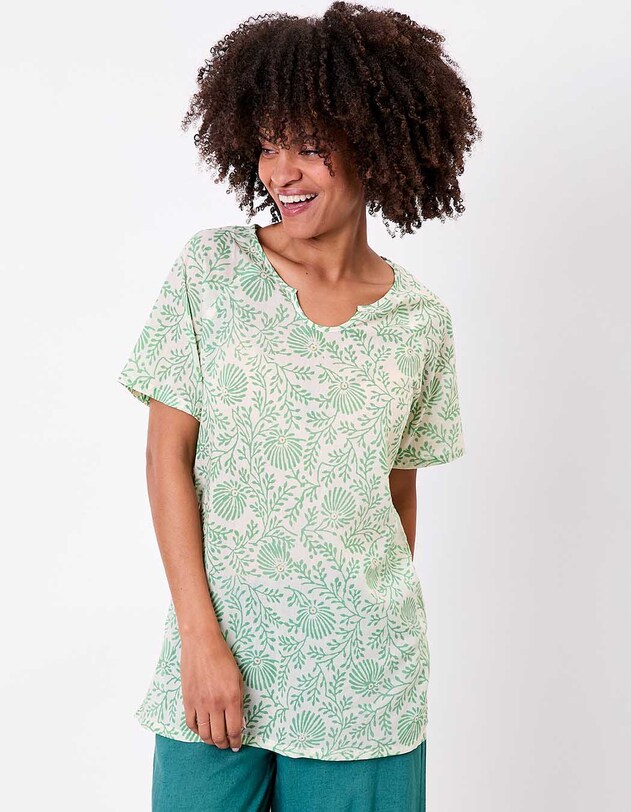 Short-sleeve organic cotton tunic femme La Fianc&eacute;e
