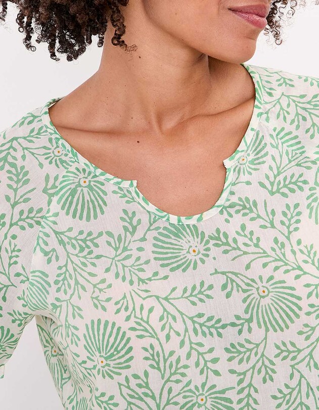 Short-sleeve organic cotton tunic femme La Fianc&eacute;e