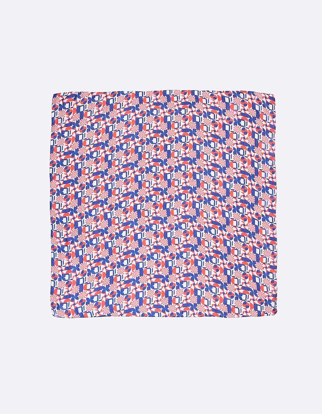 Large printed silk square femme La Fianc&eacute;e