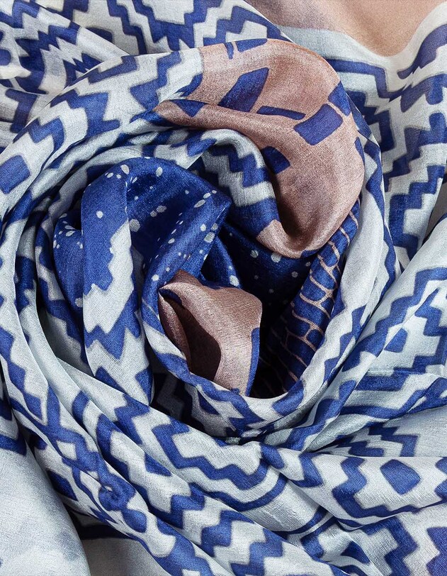 Printed silk scarf femme La Fianc&eacute;e