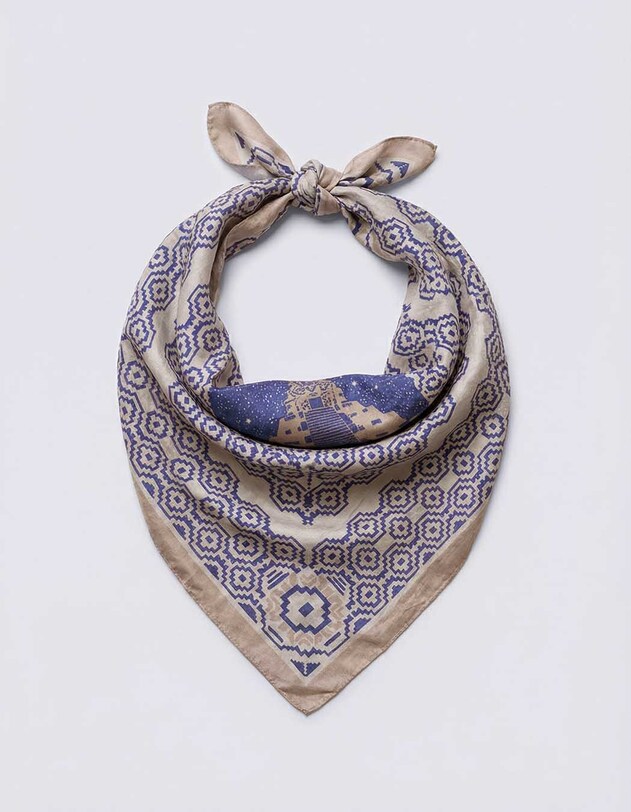 Printed silk scarf femme La Fianc&eacute;e