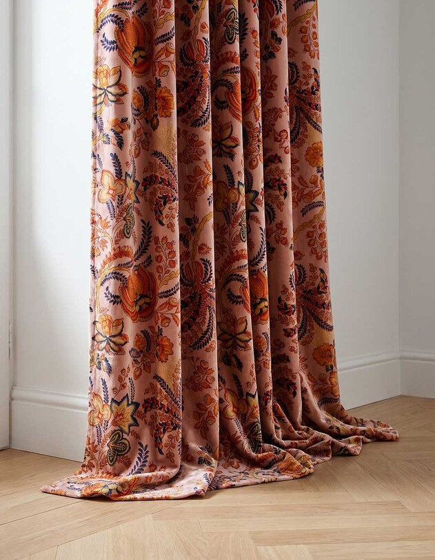 Printed velvet curtain 100 x 250 cm femme La Fianc&eacute;e