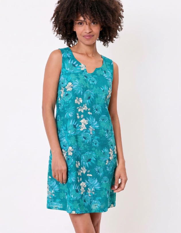 Straight sleeveless dress in organic cotton femme La Fianc&eacute;e