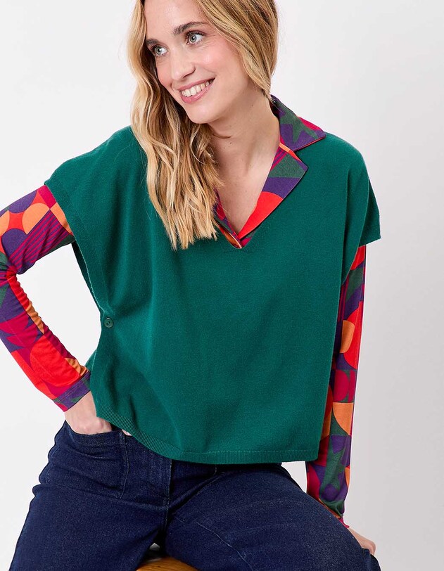 Sleeveless knit sweater femme La Fianc&eacute;e