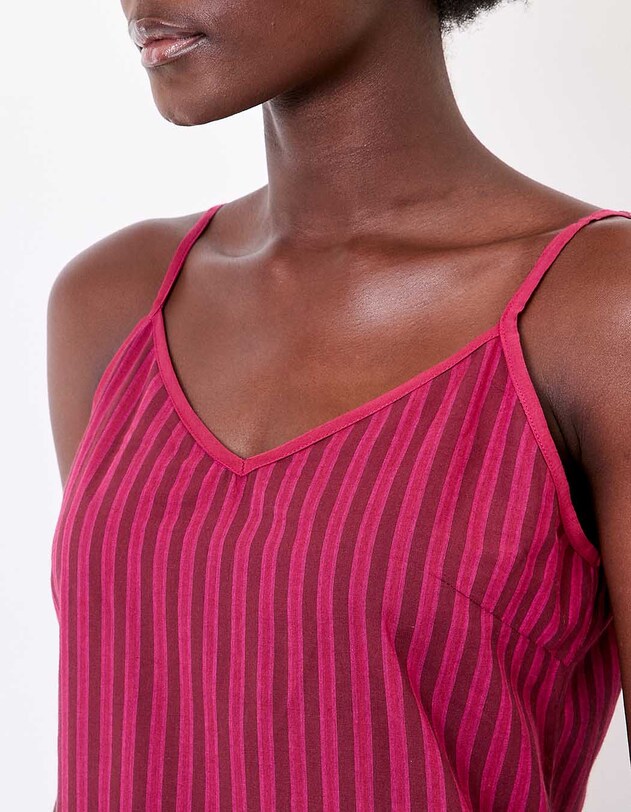 Organic cotton spaghetti strap dress femme La Fianc&eacute;e