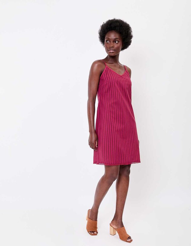 Organic cotton spaghetti strap dress femme La Fianc&eacute;e