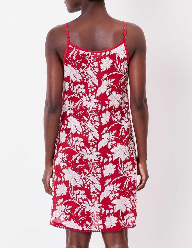 Organic cotton voile spaghetti strap dress femme La Fianc&eacute;e