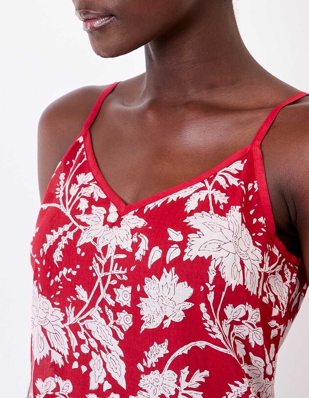 Organic cotton voile spaghetti strap dress femme La Fianc&eacute;e