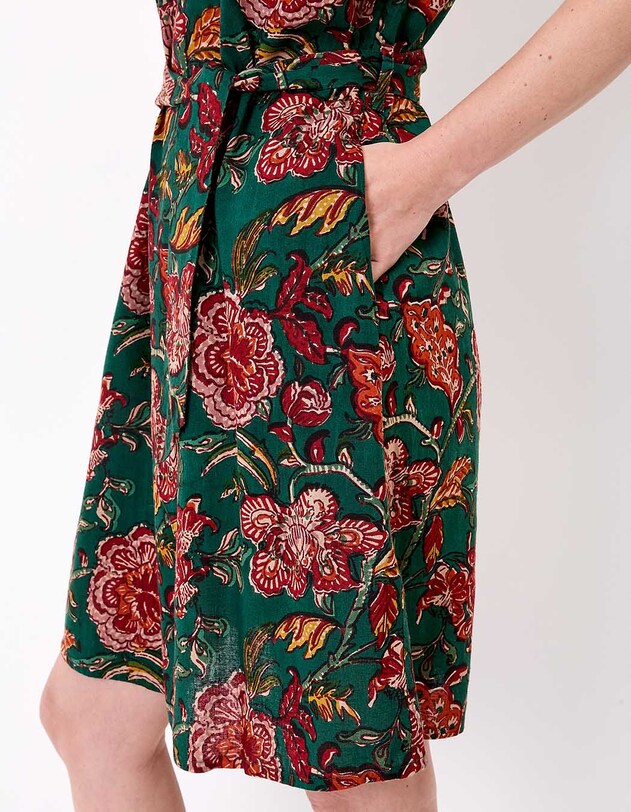 Sleeveless flowing dress with belt femme La Fianc&eacute;e