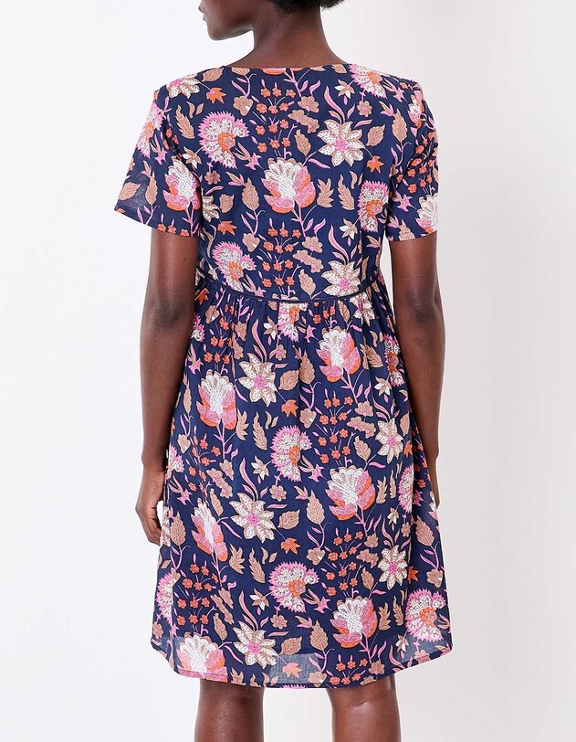 Flared lined organic cotton dress femme La Fianc&eacute;e