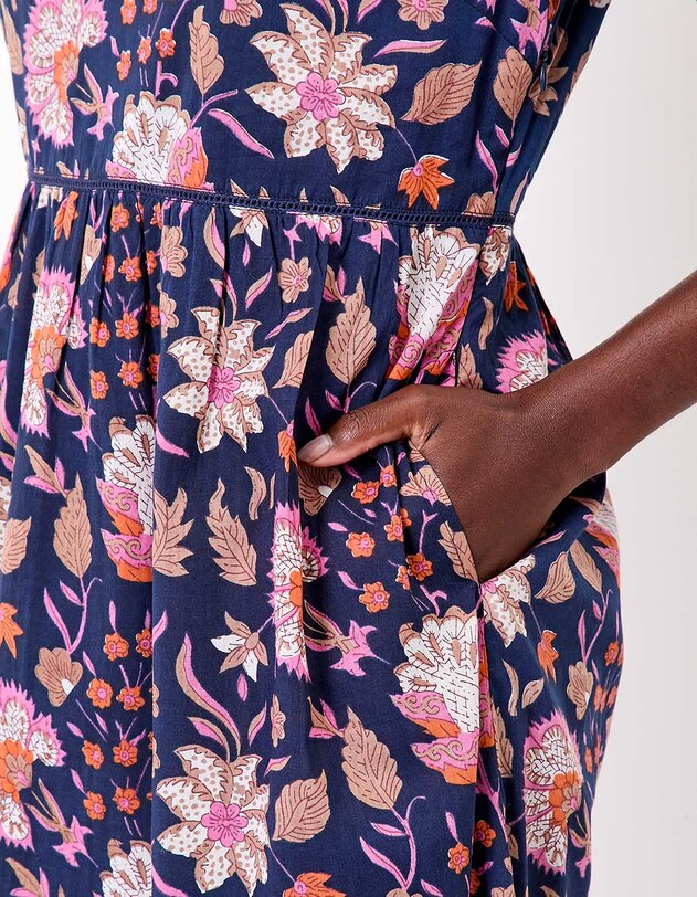 Flared lined organic cotton dress femme La Fianc&eacute;e