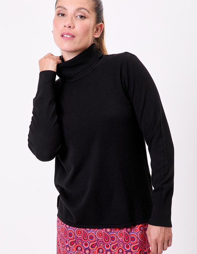 Turtleneck knit sweater femme La Fianc&eacute;e