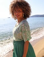 Short-sleeve organic cotton tunic femme La Fianc&eacute;e
