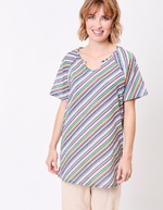 Short-sleeve organic cotton tunic femme La Fiancée
