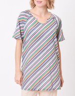 Short-sleeve organic cotton tunic femme La Fiancée