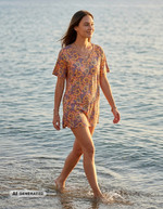 Short-sleeve organic cotton tunic femme La Fiancée