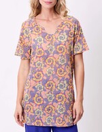 Short-sleeve organic cotton tunic femme La Fiancée
