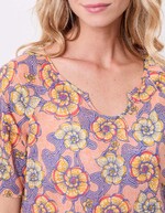 Short-sleeve organic cotton tunic femme La Fiancée