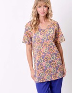 Short-sleeve organic cotton tunic femme La Fiancée