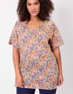 Short-sleeve organic cotton tunic femme La Fiancée