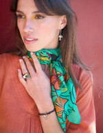 Printed silk scarf femme La Fiancée
