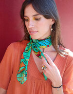 Printed silk scarf femme La Fiancée