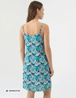 Organic cotton voile spaghetti strap dress femme La Fiancée