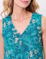 Organic cotton tank top with wide straps femme La Fiancée