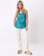 Organic cotton tank top with wide straps femme La Fiancée
