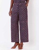 7/8 wide-leg viscose linen trousers femme La Fiancée