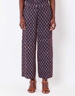 7/8 wide-leg viscose linen trousers femme La Fiancée