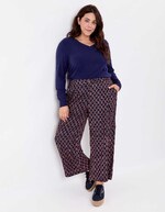 7/8 wide-leg viscose linen trousers femme La Fiancée