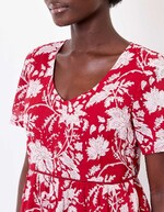 Flared lined organic cotton dress femme La Fiancée