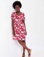 Flared lined organic cotton dress femme La Fiancée