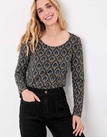 Printed organic cotton T-shirt femme La Fianc&eacute;e