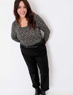 Printed organic cotton T-shirt femme La Fianc&eacute;e
