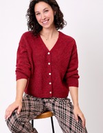 Plain cropped women’s cardigan femme La Fiancée