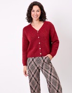 Plain cropped women’s cardigan femme La Fiancée