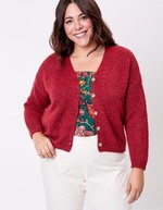 Plain cropped women’s cardigan femme La Fiancée