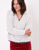 Plain cropped women’s cardigan femme La Fiancée