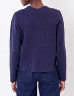 Compact knit buttoned cardigan femme La Fiancée