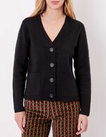 Compact knit buttoned cardigan femme La Fiancée