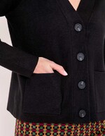 Compact knit buttoned cardigan femme La Fiancée