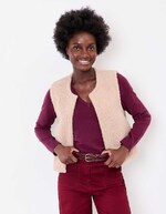Reversible sherpa and patterned cardigan femme La Fiancée